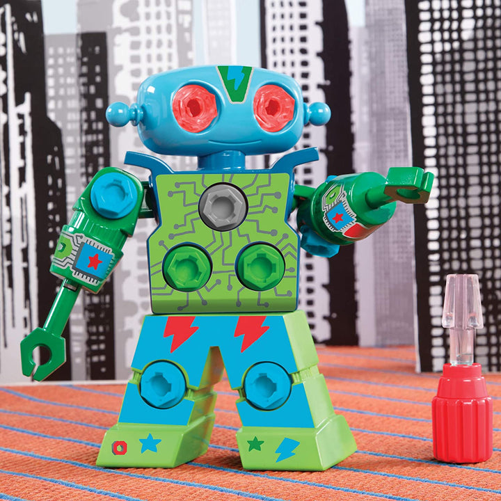 Brinquedo robótico interativo para crianças | Robô mecânico educativo com 15 ferramentas destacáveis