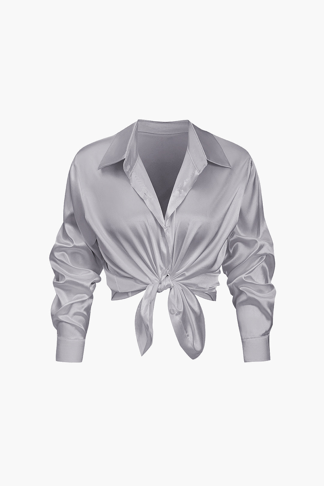 Blusa de satén Lillian para mujer | Camisa elegante de manga larga, corte holgado y diseño atemporal