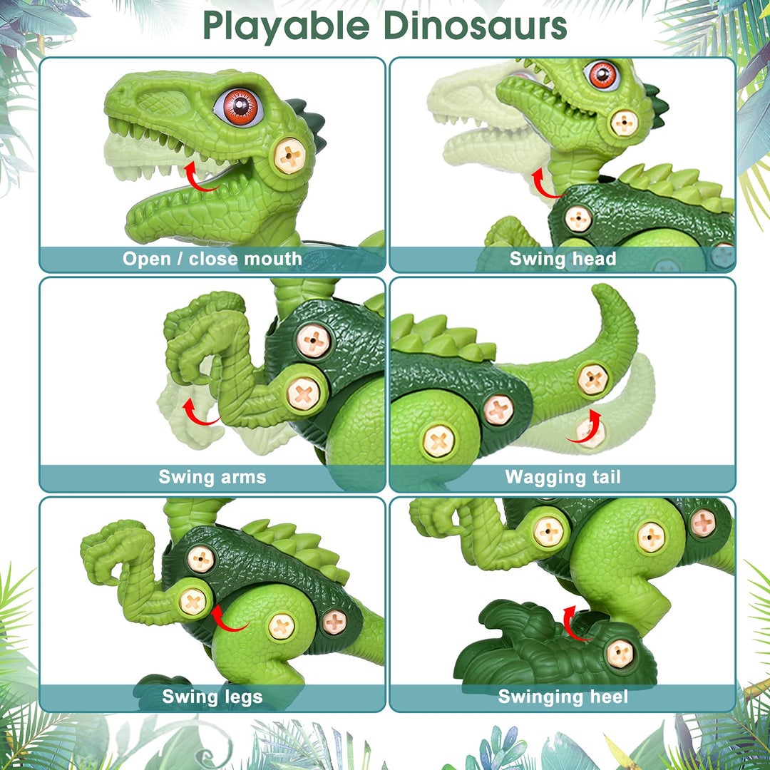 Jogo de construção interativo de dinossauros para crianças | T-Rex, Tricératops & Vélociraptor