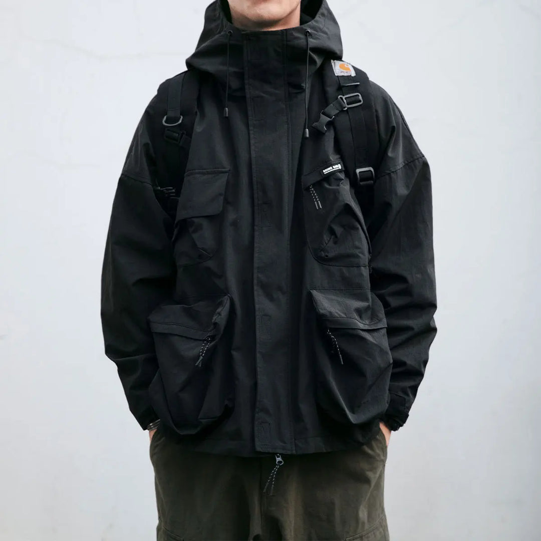 Benji Hype Veste résistante aux intempéries - Imperméable, coupe-vent & respirante | Veste légère pour l'extérieur avec capuche ajustable