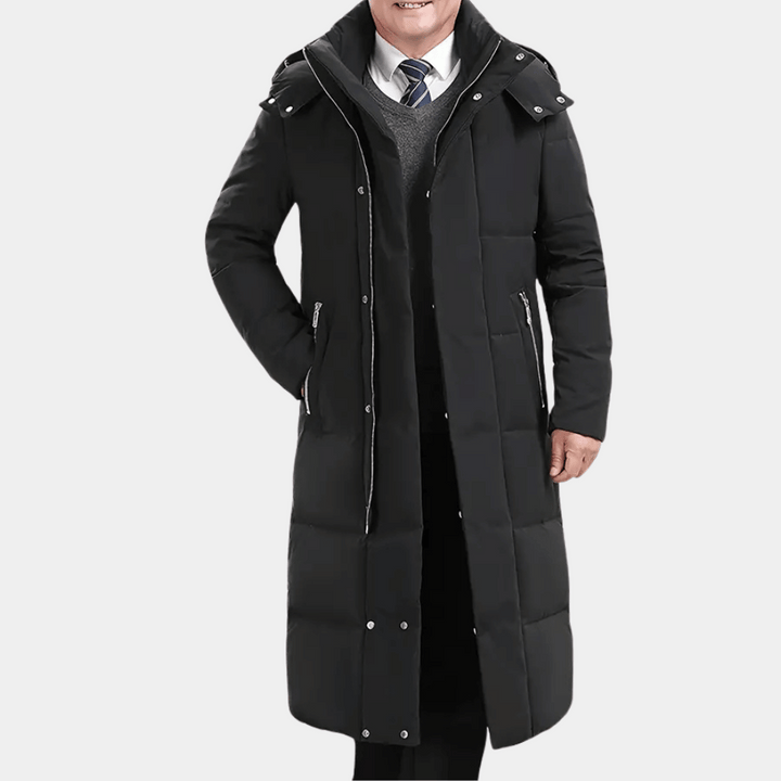 Yannis Manteau Long Rembourré avec Capuche pour Homme | Stylé & Chaud pour Temps Froid