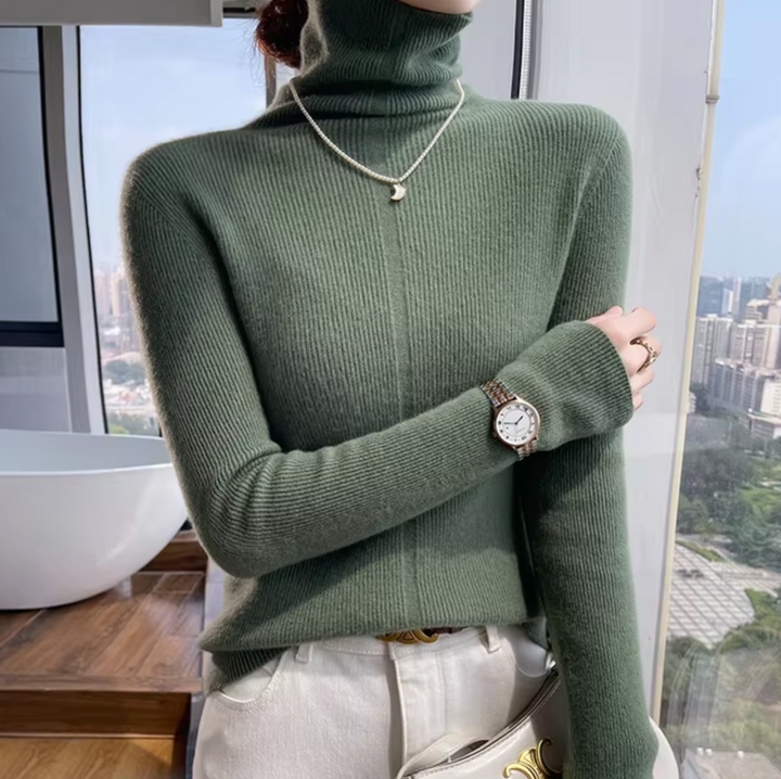 Maglione a collo alto in lana e cashmere Athena | Eleganza morbida e femminile