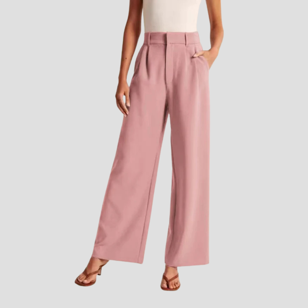 Capucine Pantalon Large Taille Haute | Structure Tailleur & Polyvalence Décontractée