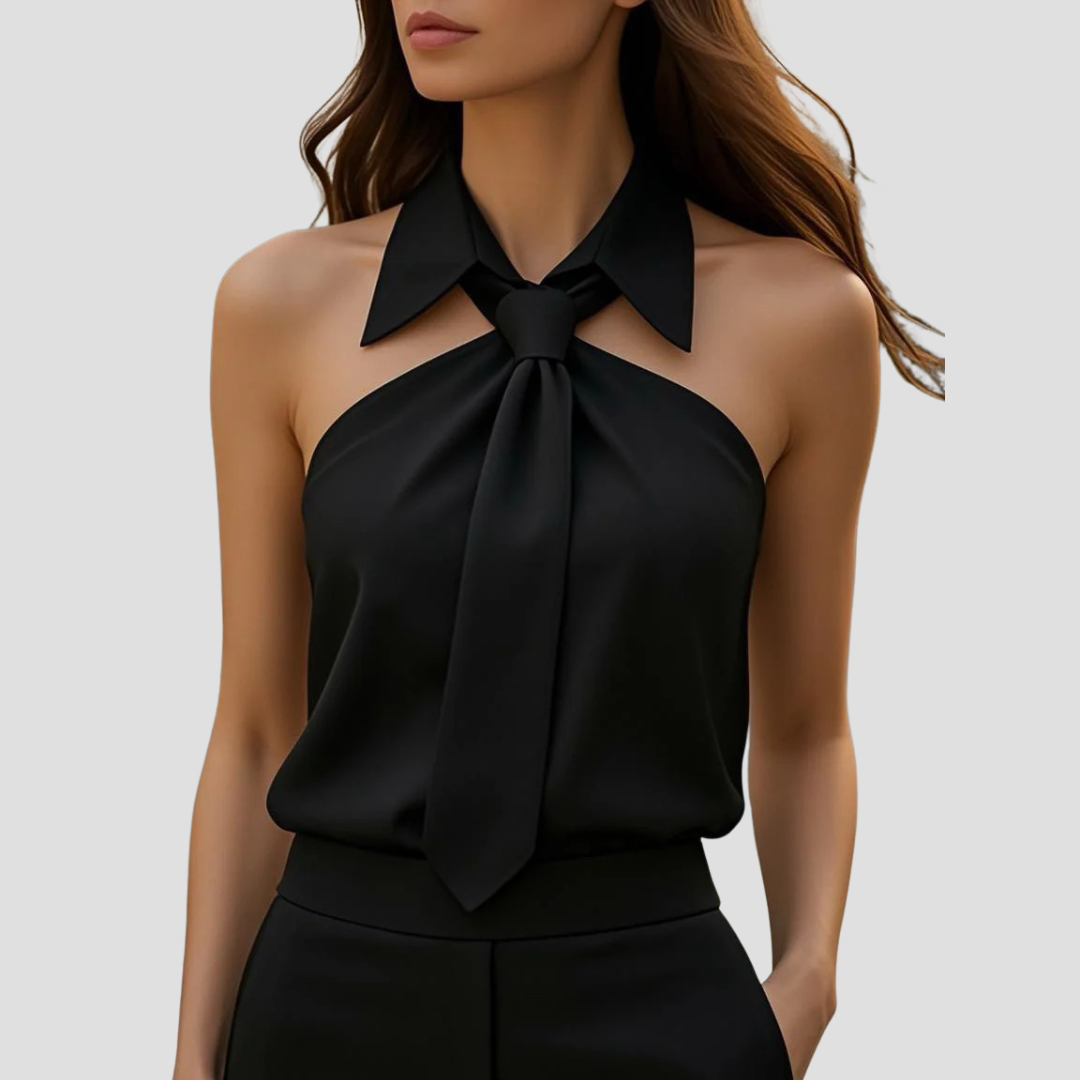 Mirella Blouse Col Halter Femme | Lignes Élégantes & Légèreté d’Été