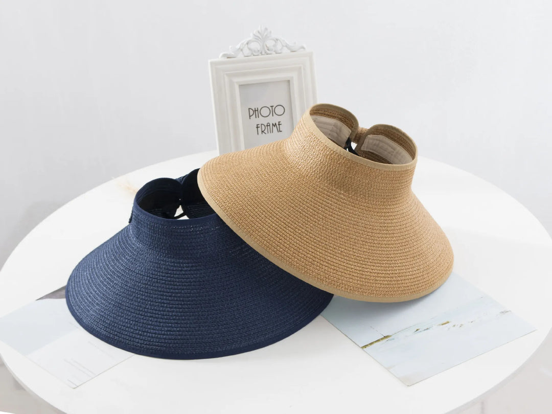 Pare-soleil femme Nicky avec protection UV | Design ouvert & large bord pour l'été & la plage