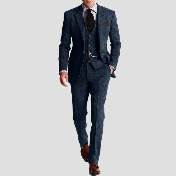 Lambert Costume Trois Pièces | Coupe Slim Classique | Élégance Intemporelle et Structurée