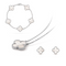 Conjunto de Joias Celeste Clover | Colar, Pulseira e Brincos em Aço Inoxidável Hipoalergénico