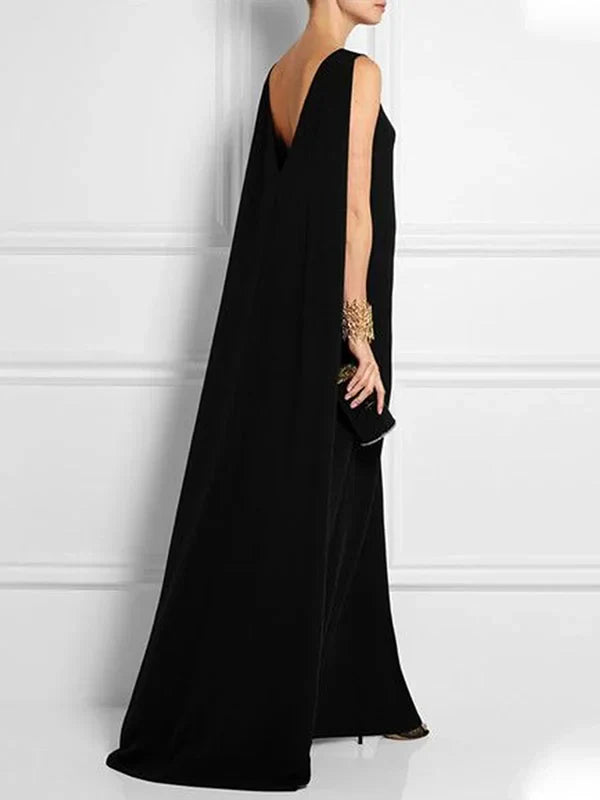 Susie Robe Ample Sans Manches | Couleur Unie, Dos en V, Élégance Simple