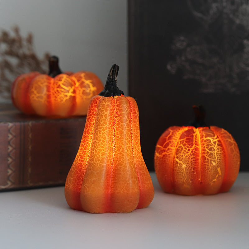 Citrouilles LED d’Halloween – Décoration Lumineuse Effrayante en Résine Durable
