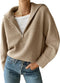 Maglione a coste con collo alto e cerniera