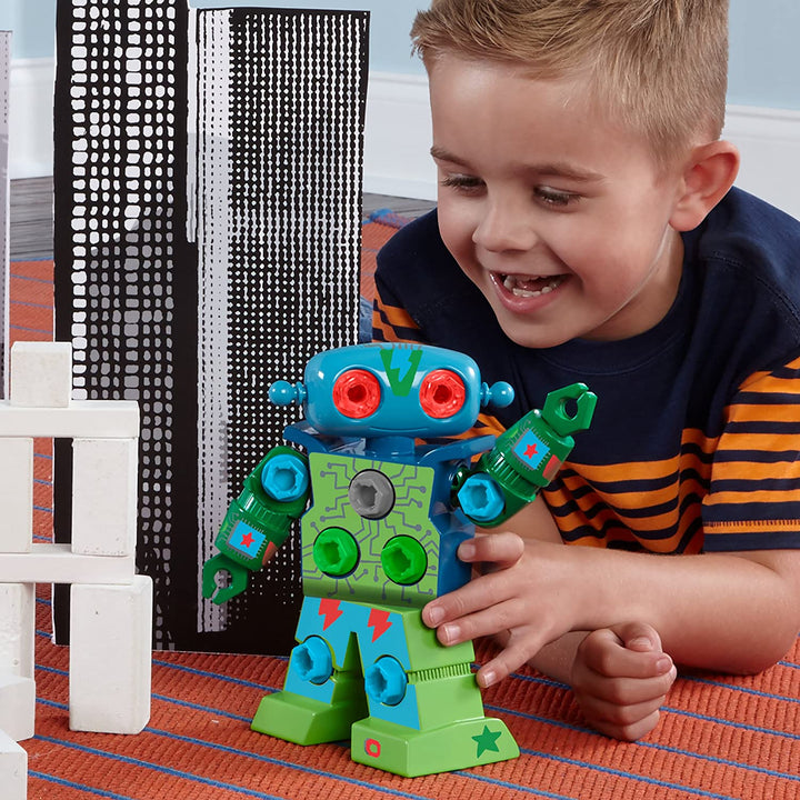Brinquedo robótico interativo para crianças | Robô mecânico educativo com 15 ferramentas destacáveis