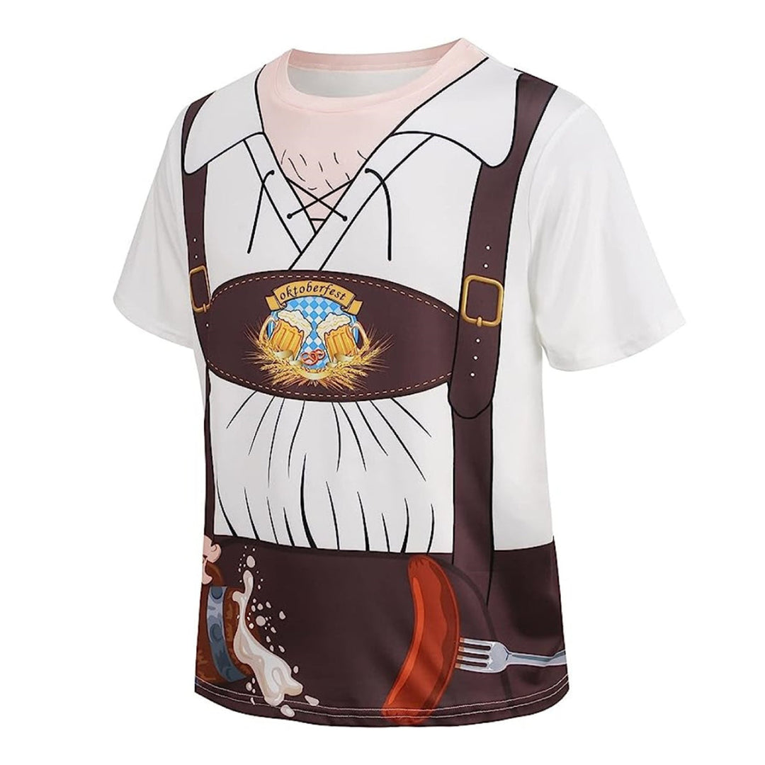 Wiesngaudi T-Shirt Unisexe – Design Lederhosen Photo-Réaliste, Fêtes & Oktoberfest