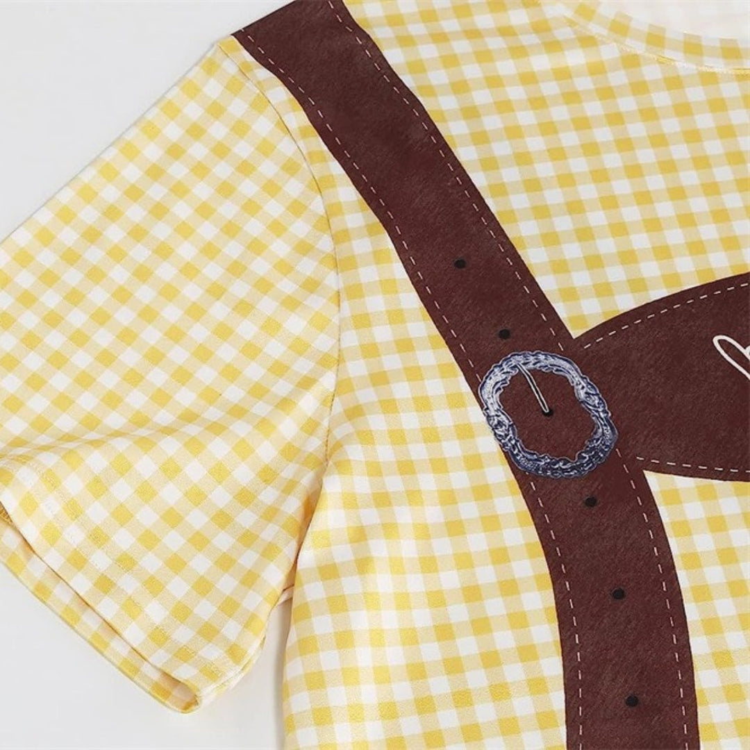 Wiesngaudi T-Shirt Unisexe – Design Lederhosen Photo-Réaliste, Fêtes & Oktoberfest