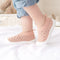 Zapatillas para bebé antideslizantes de punto rosa suave