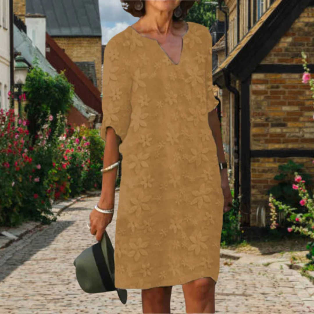 Vestido corto informal Mel con escote en V para mujer | Estilo elegante y cómodo para cualquier ocasión