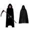 Set Grimora | Accesorios para capa de Halloween, máscaras de esqueleto y guadaña