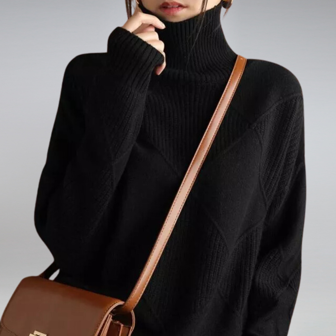 Jersey à col roulé en cachemire pour femmes Cozy Cashmere | Élégance et Confort à Chaque Fil