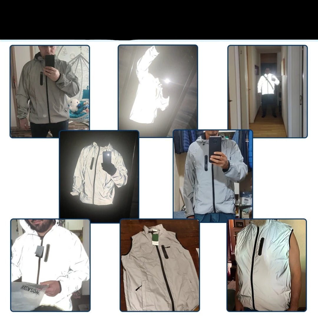Giacca antipioggia riflettente unisex Carl | Visibilità a 360° e impermeabile | Sicura in tutte le condizioni atmosferiche