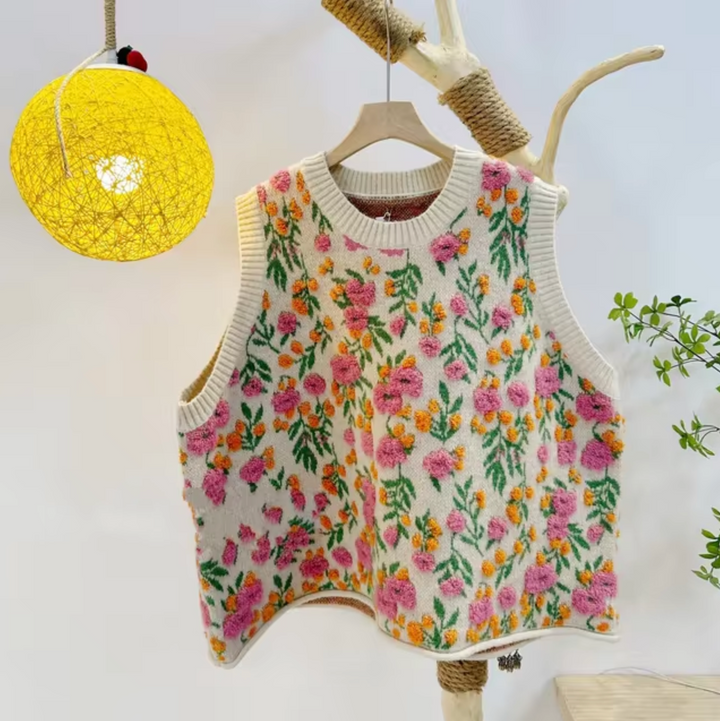 Almira - Gilet en maille sans manches à encolure ronde
