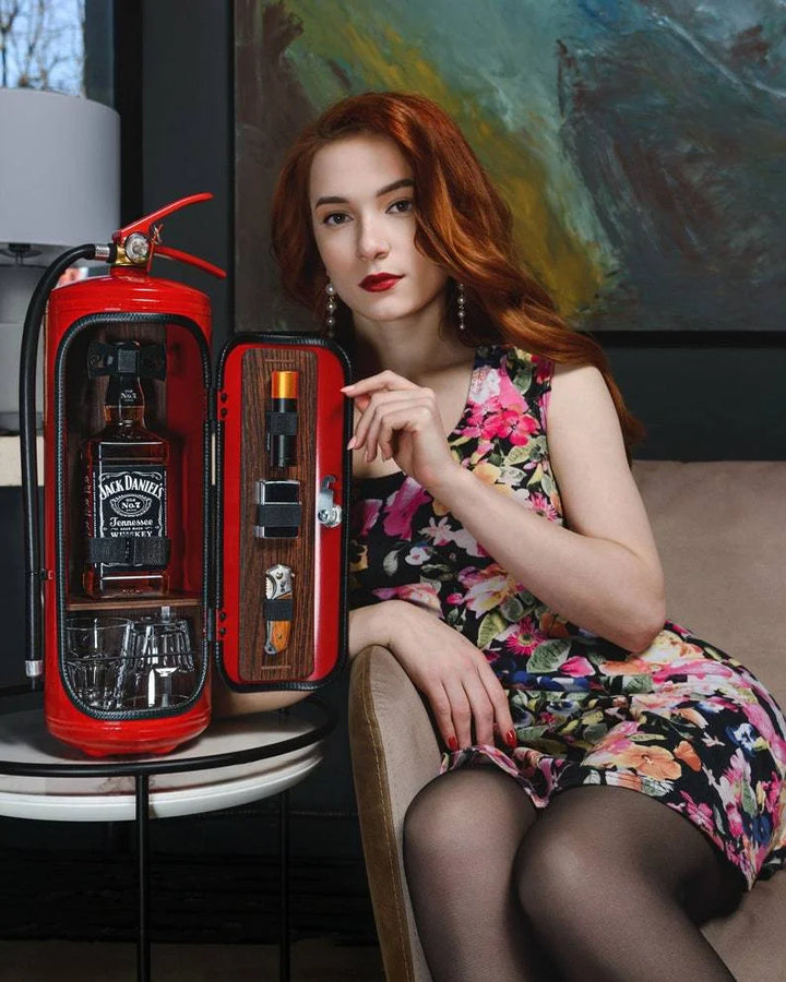 Bar secret en forme d’extincteur | Rangement discret pour bouteille et accessoires