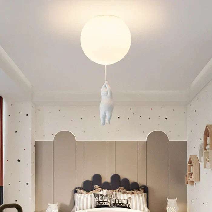 Plafonnier pour enfants avec ours et ballon | CloudBea