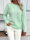 Camisola de malha torcidada para mulheres - Camisola suave e elegante para a primavera e o outono