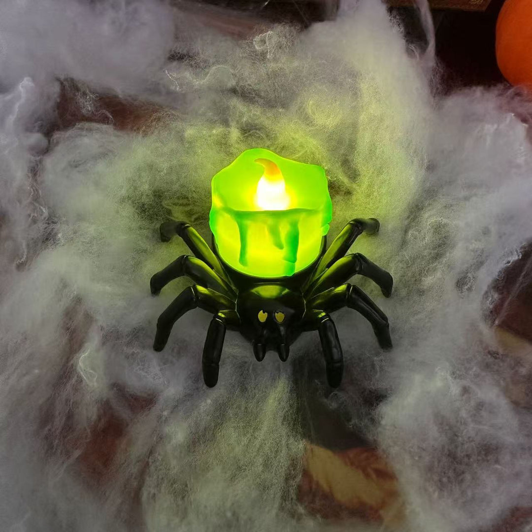 Lampe Bougie LED Halloween – Décoration Araignée Lumineuse Effrayante