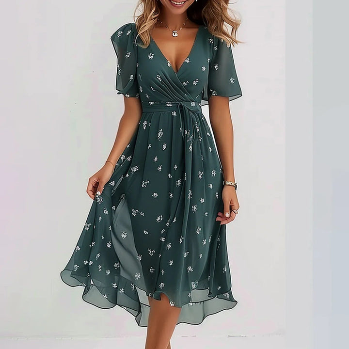 Marion | Elegante vestido de manga corta | Comodidad y estilo para cada ocasión