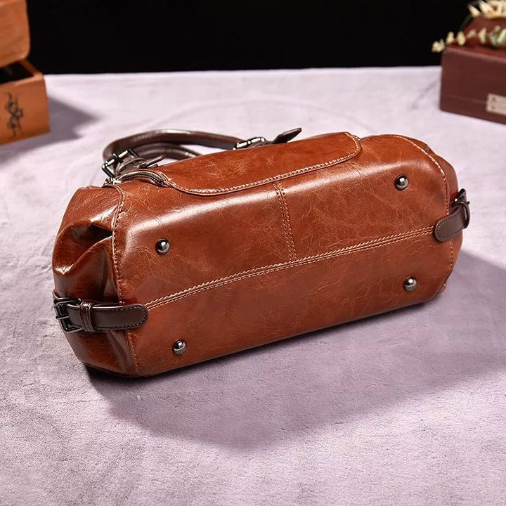 Elegante bolso de mano Nancy de piel sintética | Resistente a arañazos, impermeable y con estilo