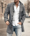 Casaco trench longo e elegante para homens