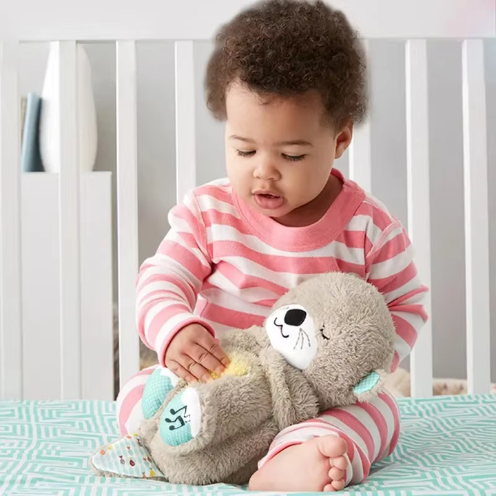 Peluche calmante com música e movimentos respiratórios | Companheiro de sono para crianças e adultos