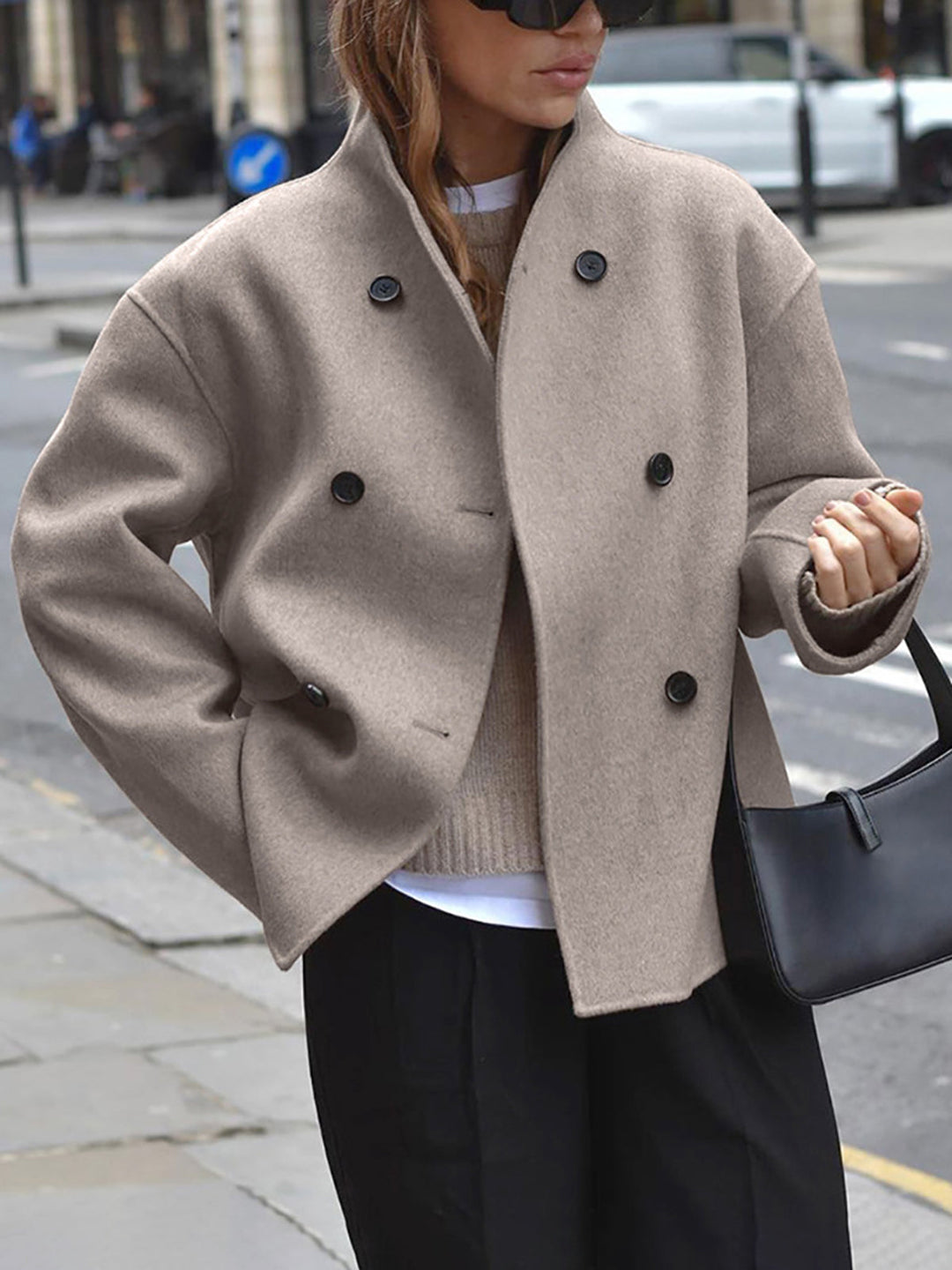 Gina Manteau Oversize en Laine | Streetwear Tendance et Confortable