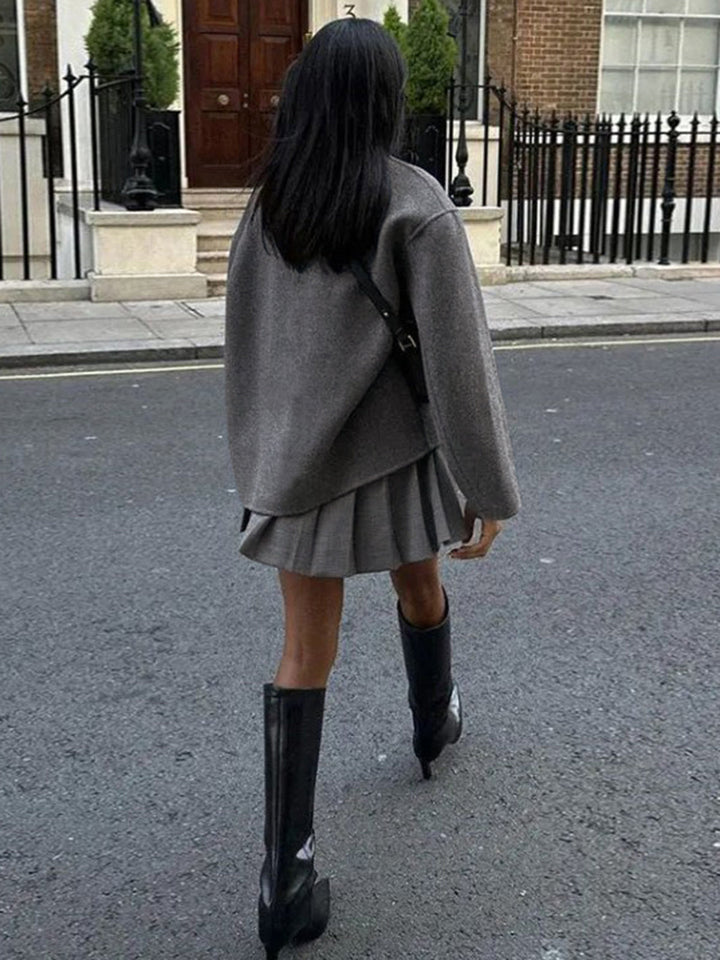 Gina Manteau Oversize en Laine | Streetwear Tendance et Confortable
