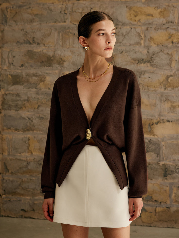 Raina Cardigan à boutons dorés | Design élégant & Confort optimal