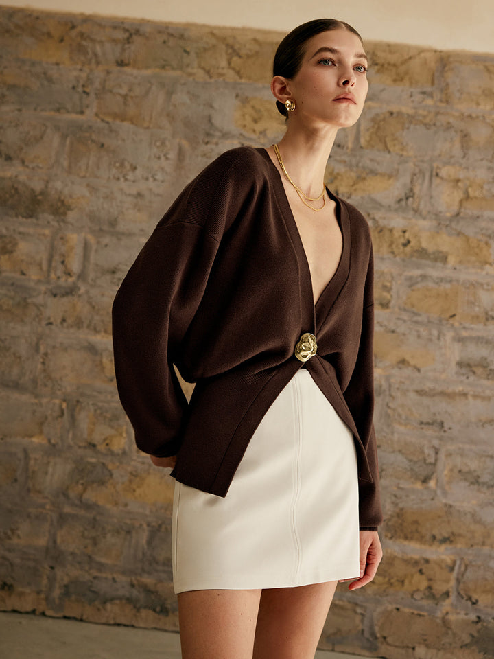 Raina Cardigan à boutons dorés | Design élégant & Confort optimal