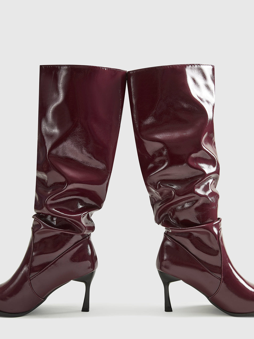 Paula Bottines en laque à talon | Bottines élégantes avec fermeture éclair & dentelle