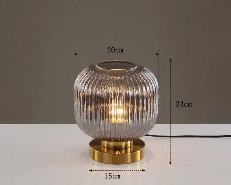 Lampe de Table Design Nordique en Verre – Élégance Moderne LED