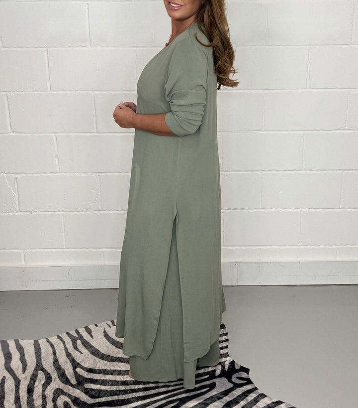Elena Ensemble deux pièces pour femme avec robe & pantalon | Aéré, élégant & idéal pour le printemps/été
