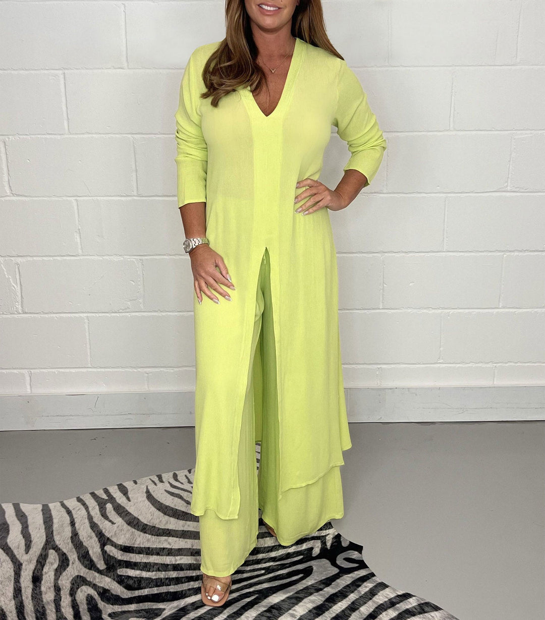 Elena Ensemble deux pièces pour femme avec robe & pantalon | Aéré, élégant & idéal pour le printemps/été