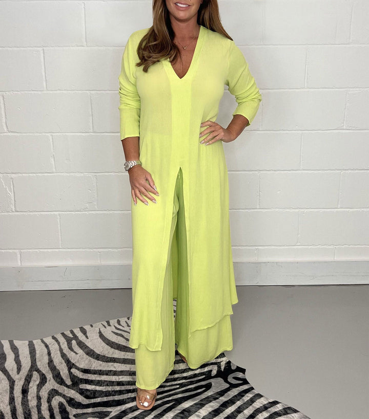 Elena Ensemble deux pièces pour femme avec robe & pantalon | Aéré, élégant & idéal pour le printemps/été
