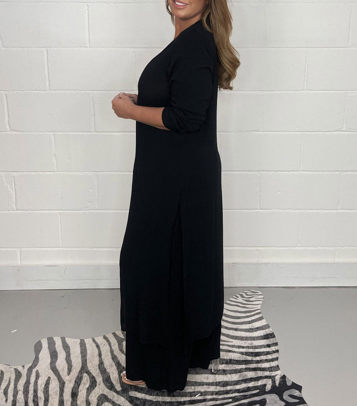Elena Ensemble deux pièces pour femme avec robe & pantalon | Aéré, élégant & idéal pour le printemps/été