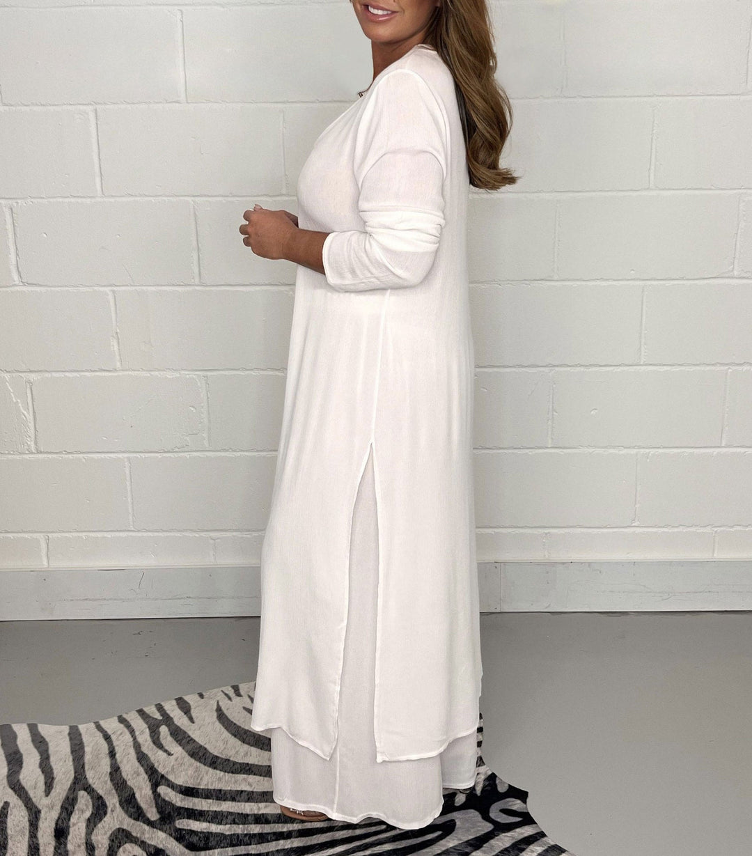 Elena Ensemble deux pièces pour femme avec robe & pantalon | Aéré, élégant & idéal pour le printemps/été