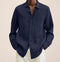 Camisa clásica de lino para hombre, de tejido transpirable | Ideal para el otoño