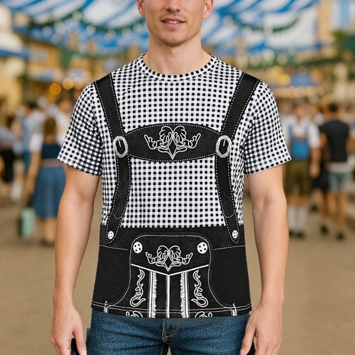 Wiesngaudi T-Shirt Unisexe – Design Lederhosen Photo-Réaliste, Fêtes & Oktoberfest