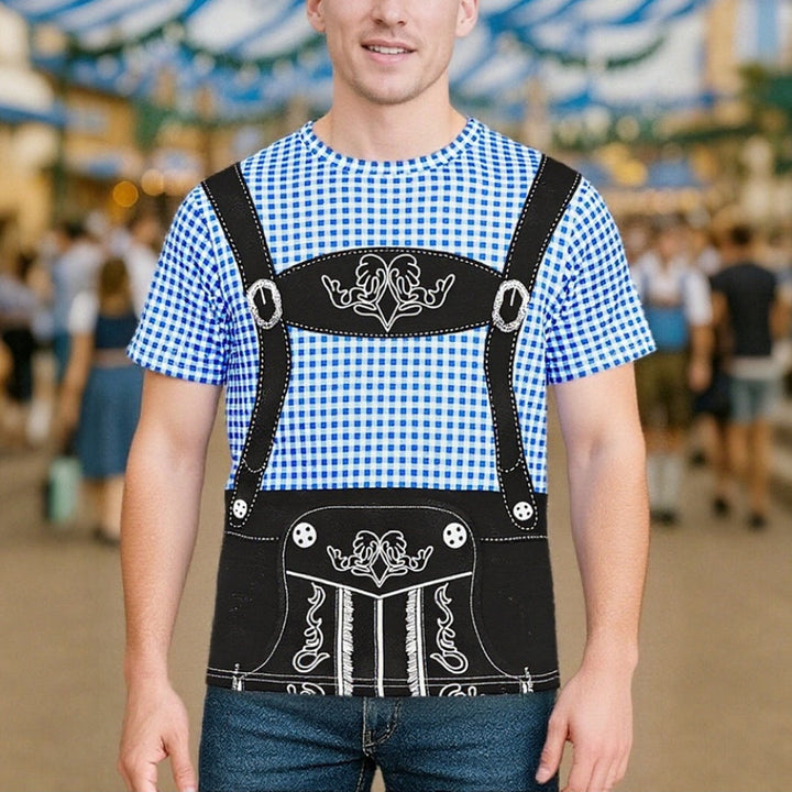 Wiesngaudi T-Shirt Unisexe – Design Lederhosen Photo-Réaliste, Fêtes & Oktoberfest