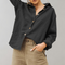 Blusa de aspecto lino para mujer