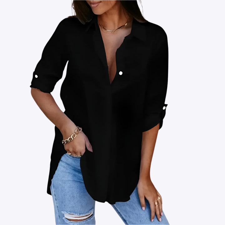 Blouse Chiara pour femmes | Blouse à manches longues avec coupe cintrée & style quotidien élégant