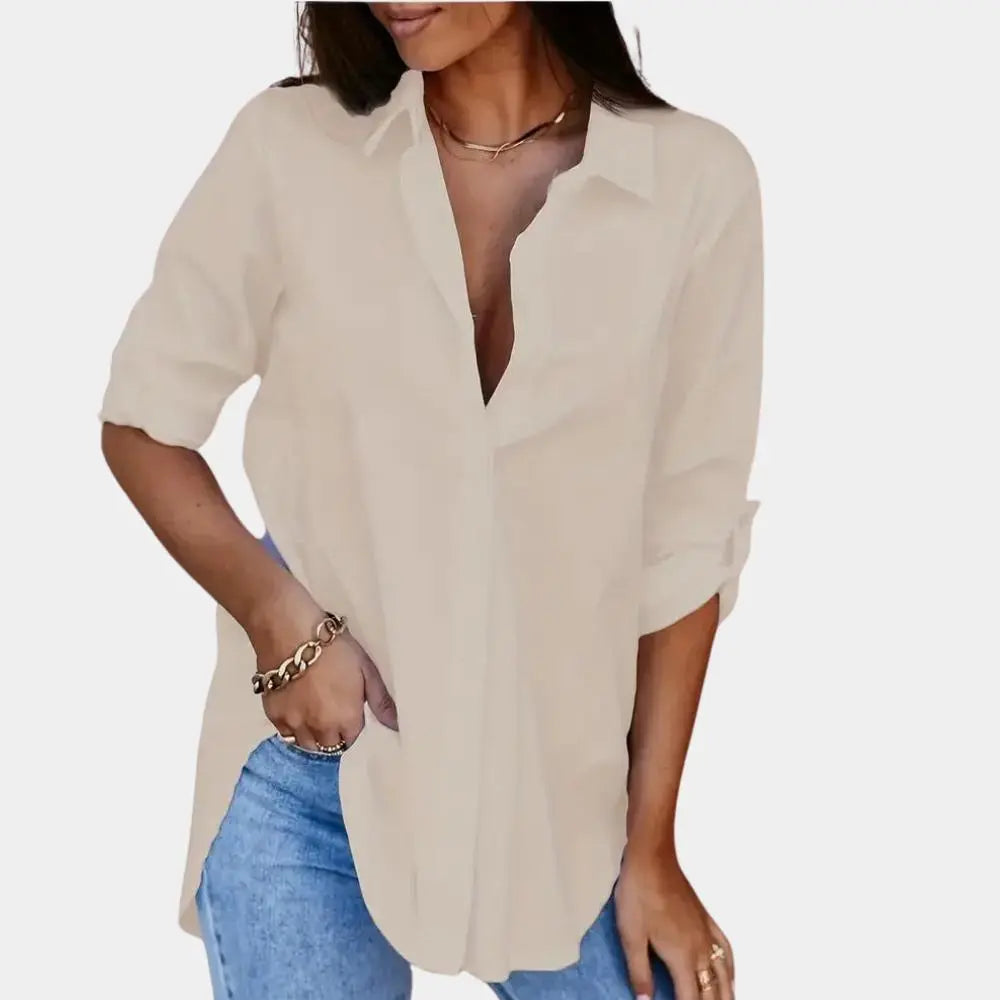 Blouse Chiara pour femmes | Blouse à manches longues avec coupe cintrée & style quotidien élégant
