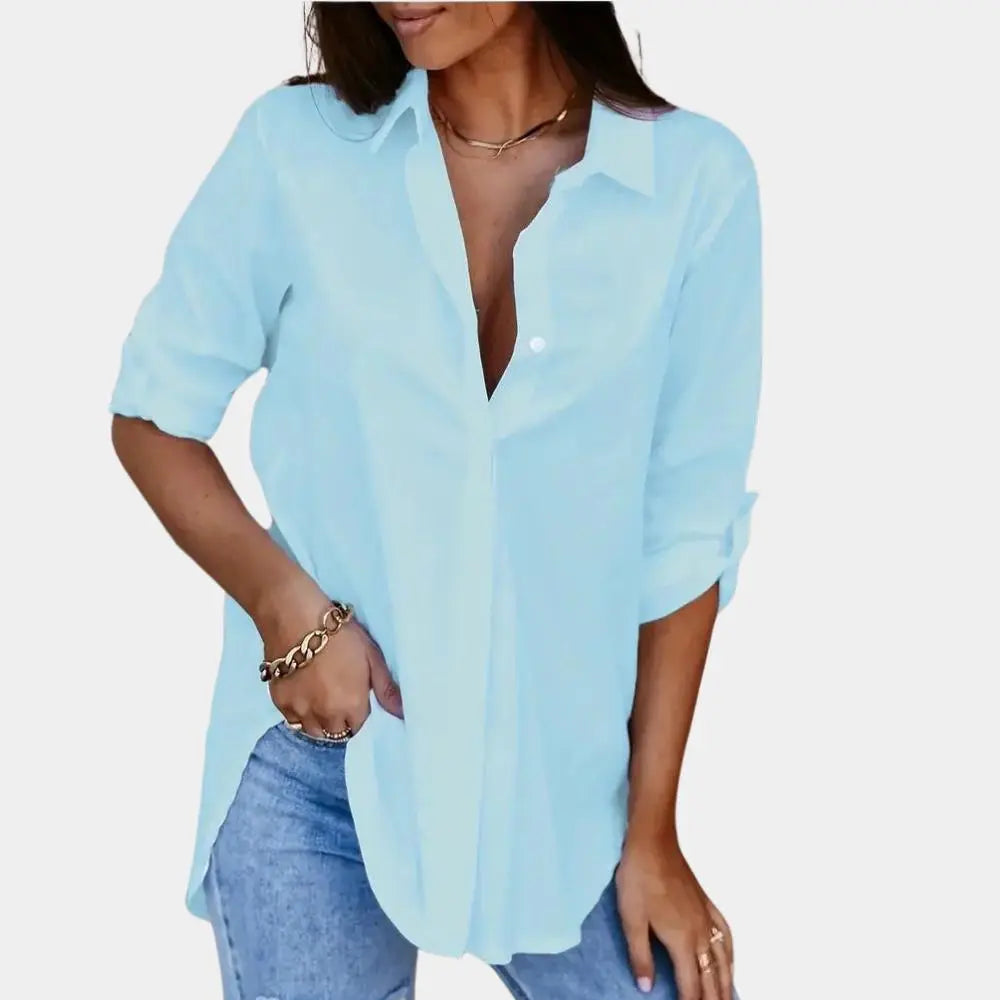 Blouse Chiara pour femmes | Blouse à manches longues avec coupe cintrée & style quotidien élégant