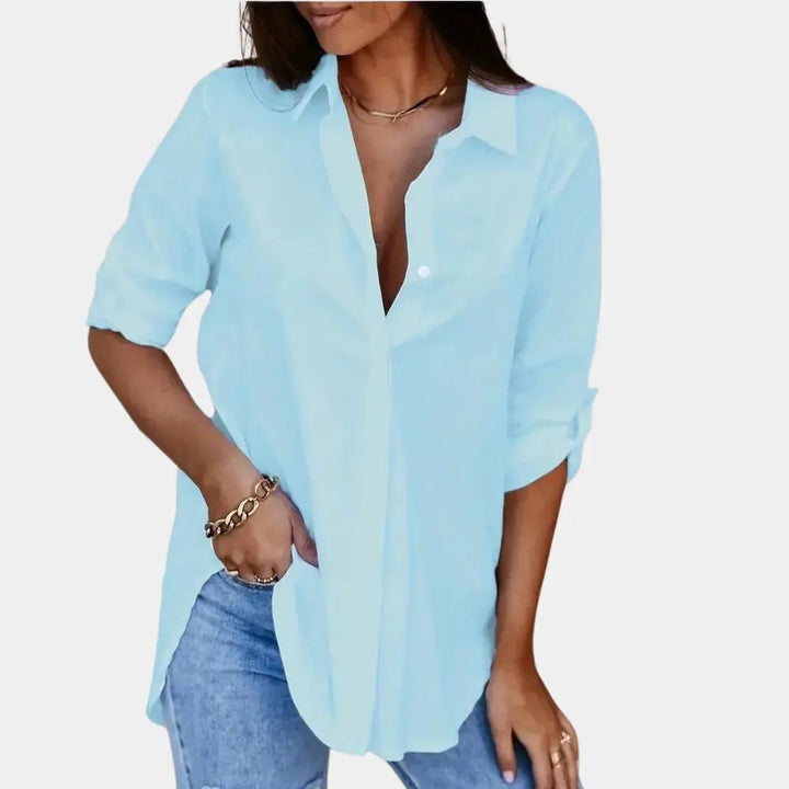 Blouse Chiara pour femmes | Blouse à manches longues avec coupe cintrée & style quotidien élégant